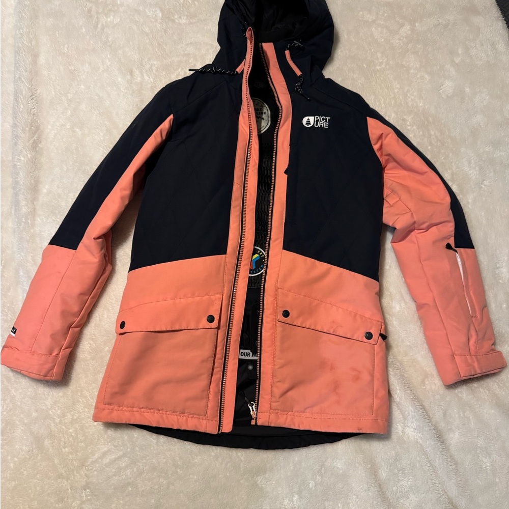 Dark blue and Pink Hooded Jacket